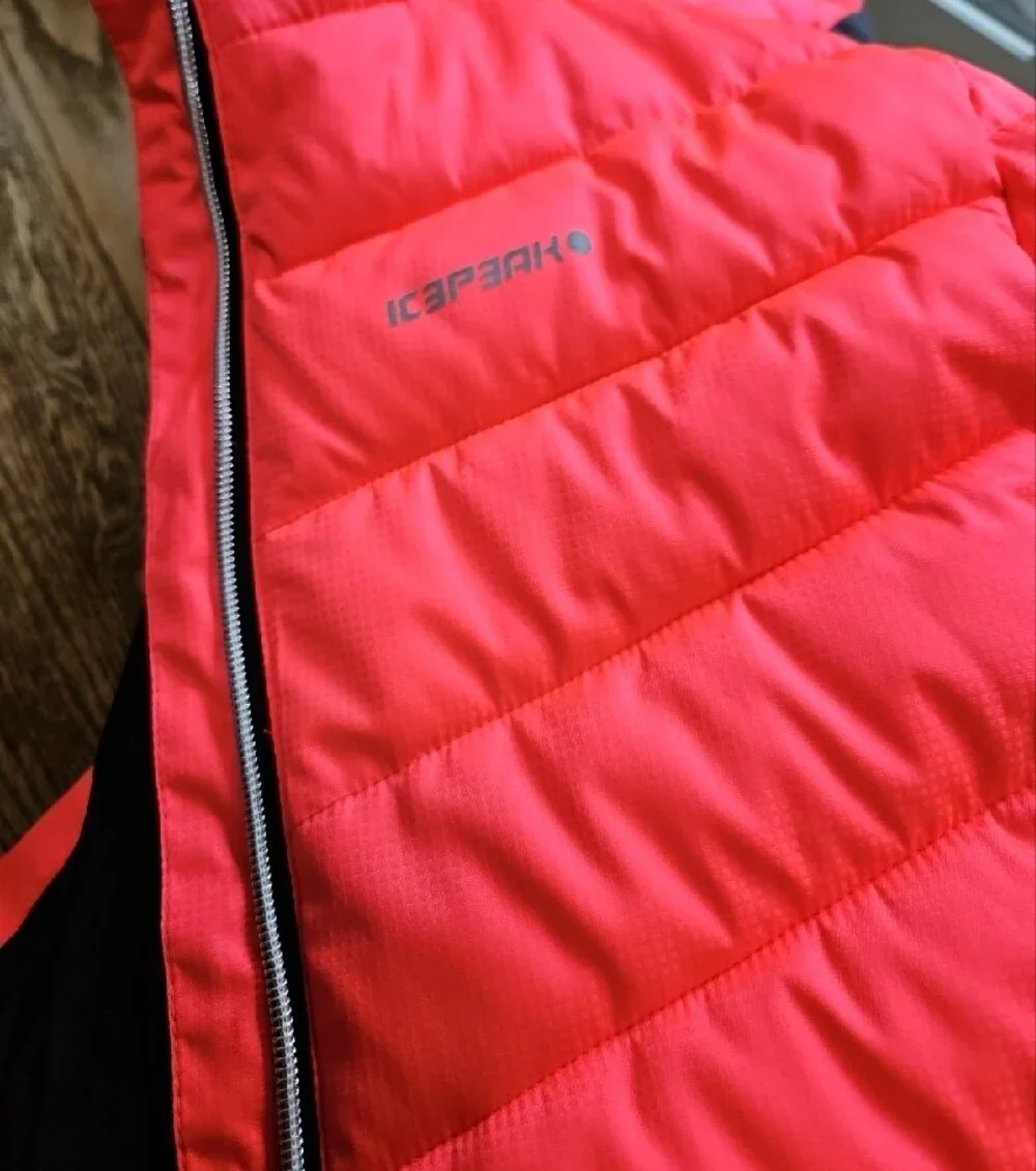 Girl's Hot Pink & Black/Gray Quilted Puffer Jacket with Fur-Trim Removable Hood